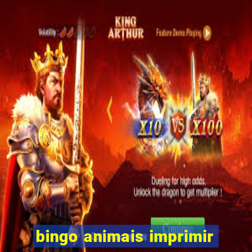 bingo animais imprimir