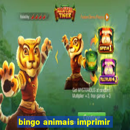 bingo animais imprimir