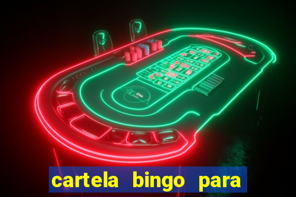 cartela bingo para cha de cozinha imprimir gratis