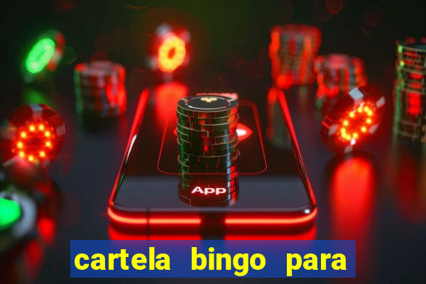 cartela bingo para cha de cozinha imprimir gratis