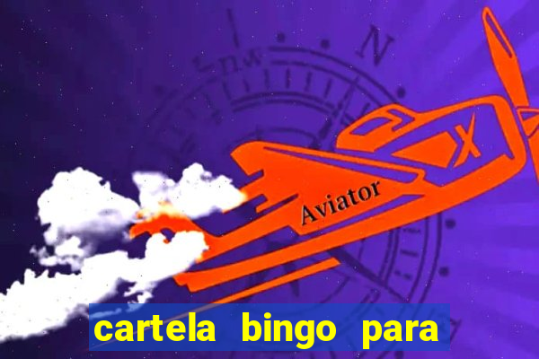 cartela bingo para cha de cozinha imprimir gratis