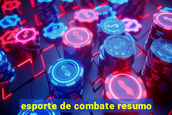 esporte de combate resumo