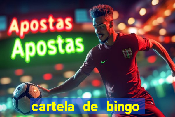 cartela de bingo pra imprimir