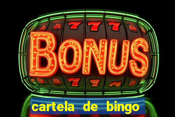 cartela de bingo pra imprimir