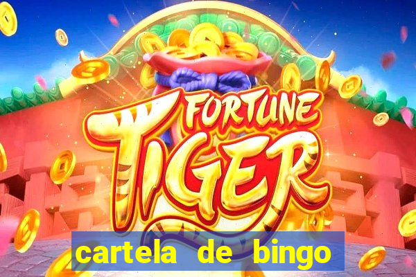 cartela de bingo pra imprimir