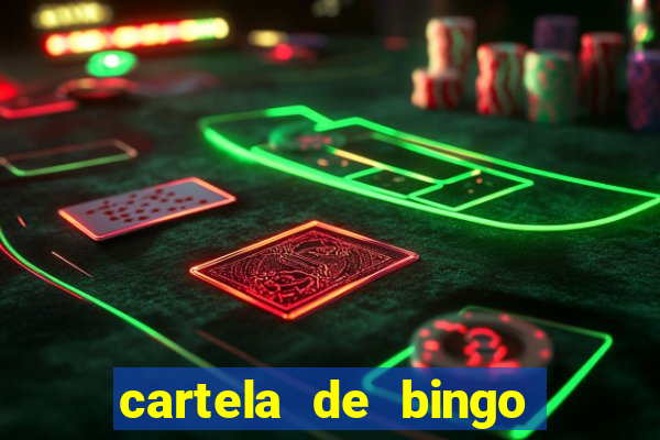 cartela de bingo pra imprimir