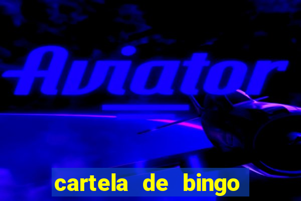 cartela de bingo pra imprimir