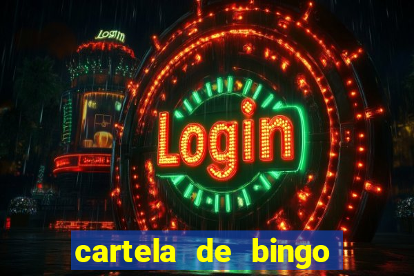 cartela de bingo pra imprimir