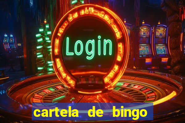 cartela de bingo pra imprimir