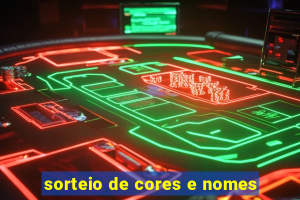 sorteio de cores e nomes