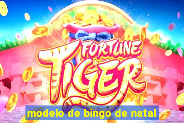 modelo de bingo de natal