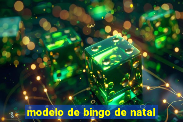 modelo de bingo de natal