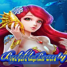 rifa para imprimir word