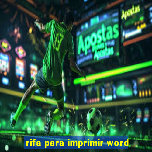 rifa para imprimir word