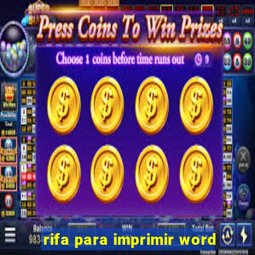 rifa para imprimir word