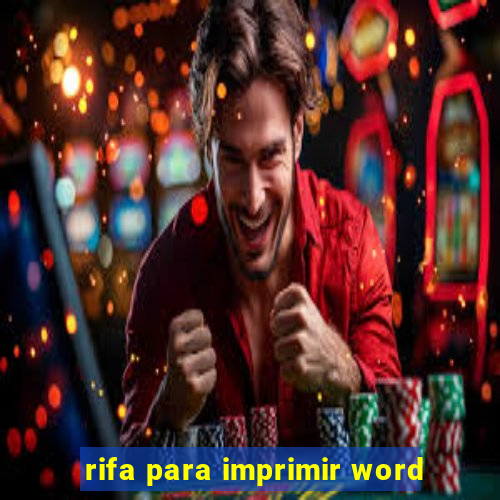 rifa para imprimir word