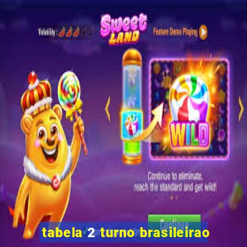 tabela 2 turno brasileirao