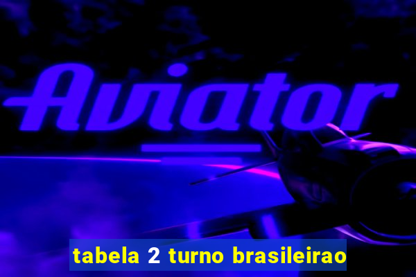 tabela 2 turno brasileirao