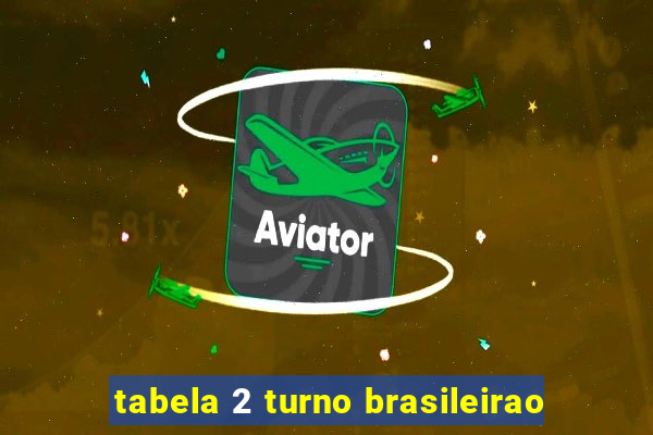 tabela 2 turno brasileirao