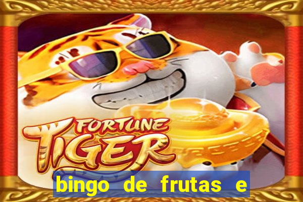 bingo de frutas e legumes para imprimir