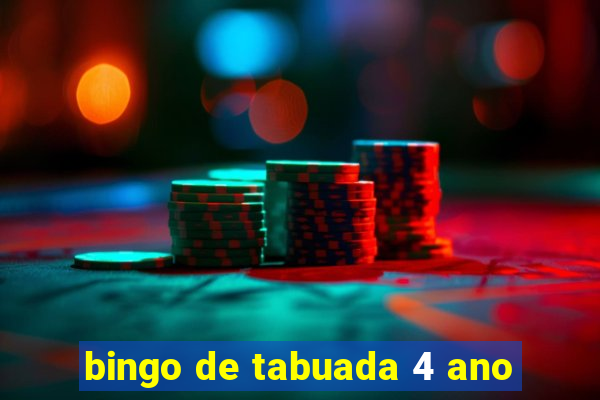 bingo de tabuada 4 ano