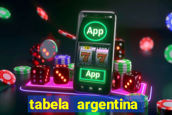 tabela argentina torneo betano