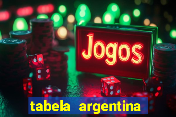 tabela argentina torneo betano