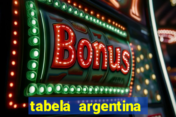 tabela argentina torneo betano