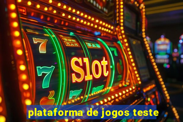 plataforma de jogos teste