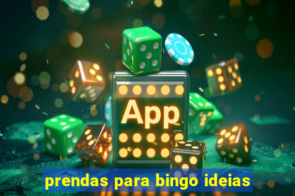 prendas para bingo ideias