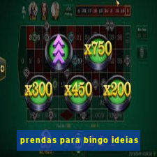 prendas para bingo ideias