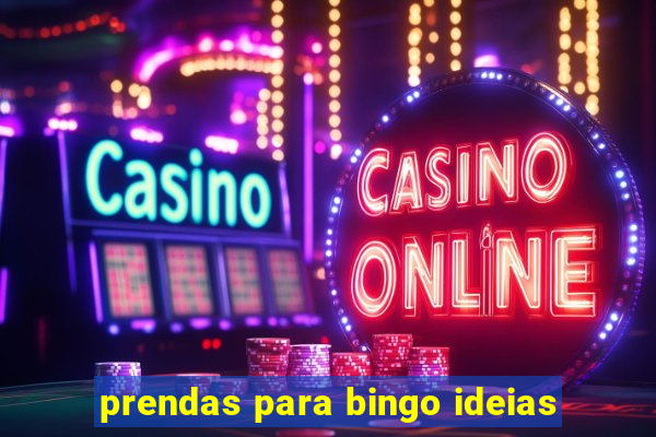 prendas para bingo ideias