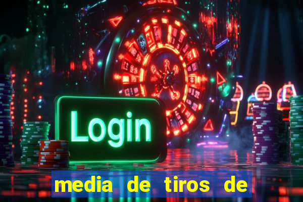 media de tiros de meta por jogo