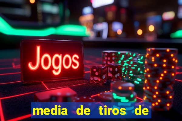 media de tiros de meta por jogo