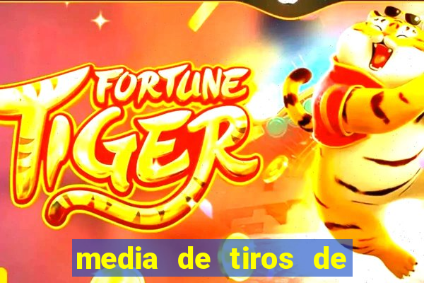 media de tiros de meta por jogo