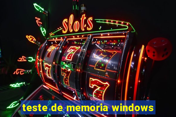 teste de memoria windows