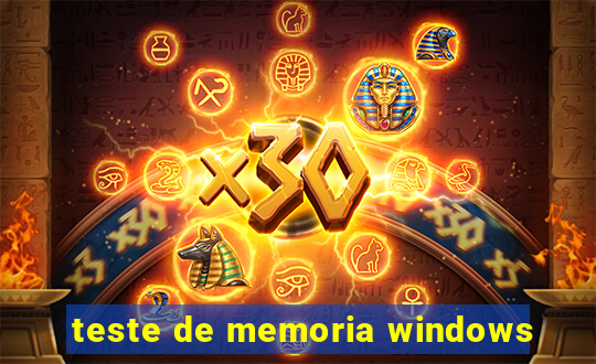 teste de memoria windows