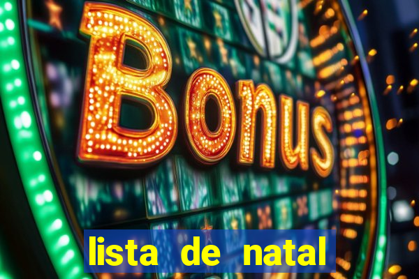 lista de natal para imprimir