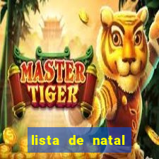 lista de natal para imprimir