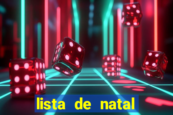 lista de natal para imprimir