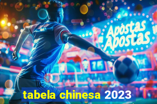 tabela chinesa 2023