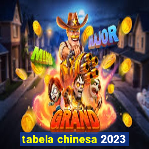 tabela chinesa 2023