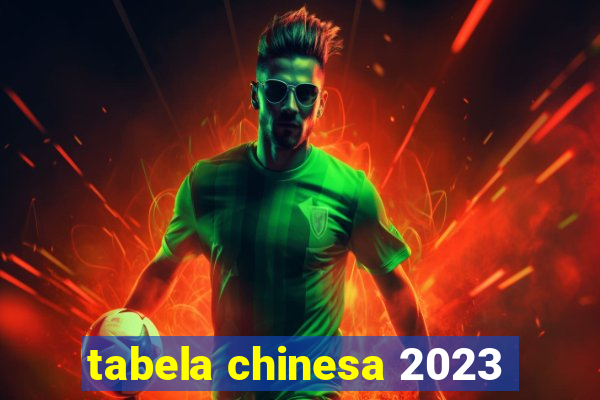 tabela chinesa 2023