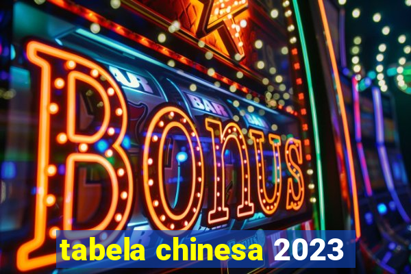 tabela chinesa 2023