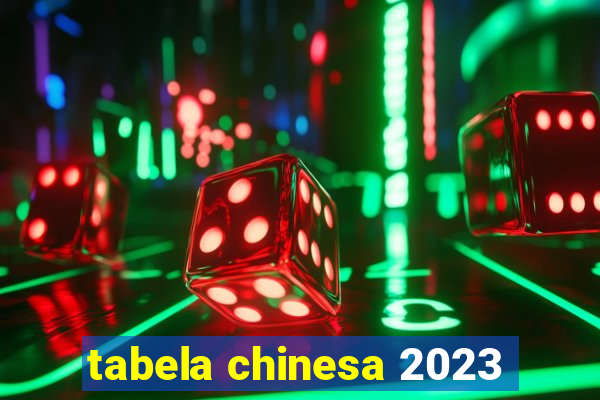 tabela chinesa 2023