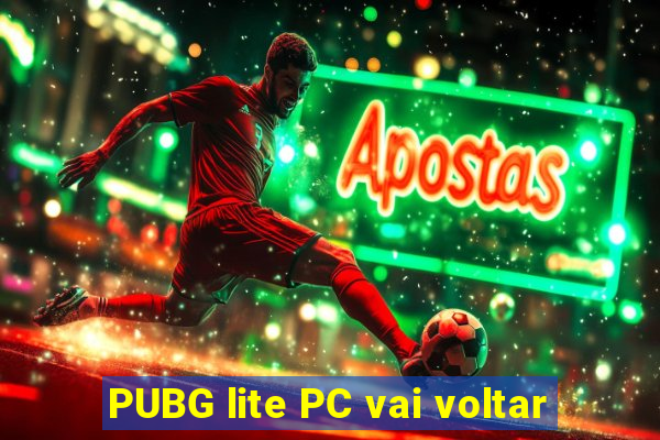 PUBG lite PC vai voltar