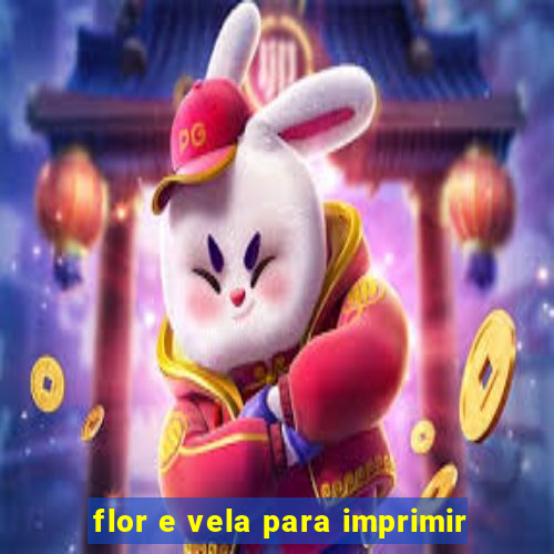 flor e vela para imprimir