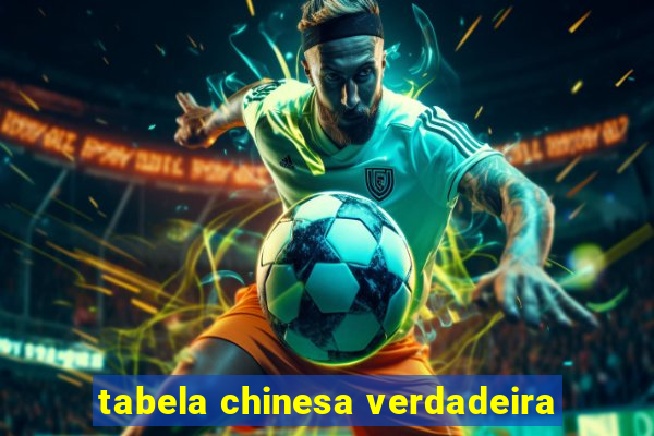 tabela chinesa verdadeira