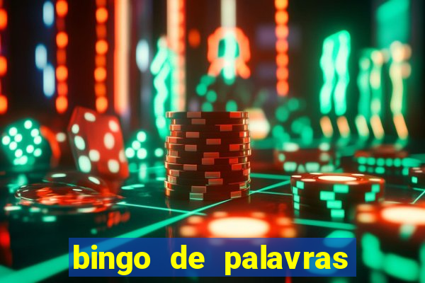 bingo de palavras 3 ano