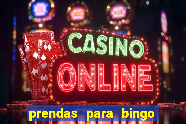 prendas para bingo de natal